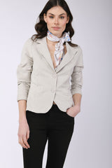 Blazer monopetto in felpa di cotone