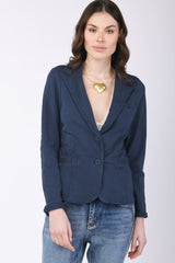 Blazer monopetto in felpa di cotone