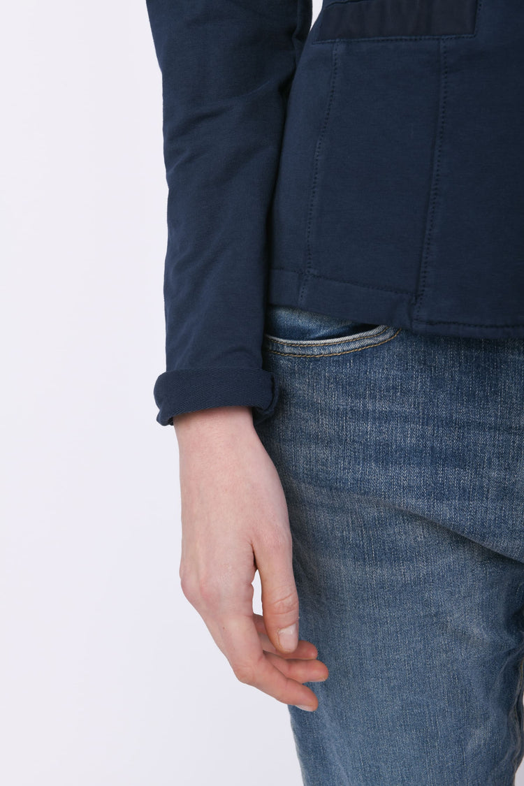 Blazer monopetto in felpa di cotone