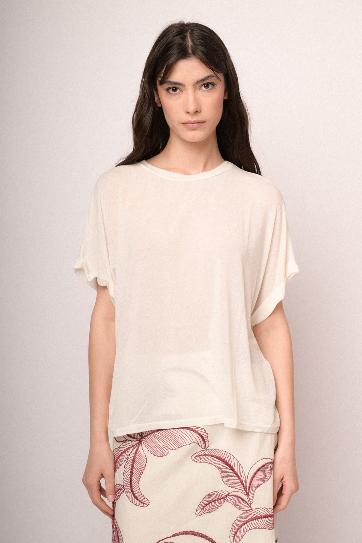 Maglia over misto lana