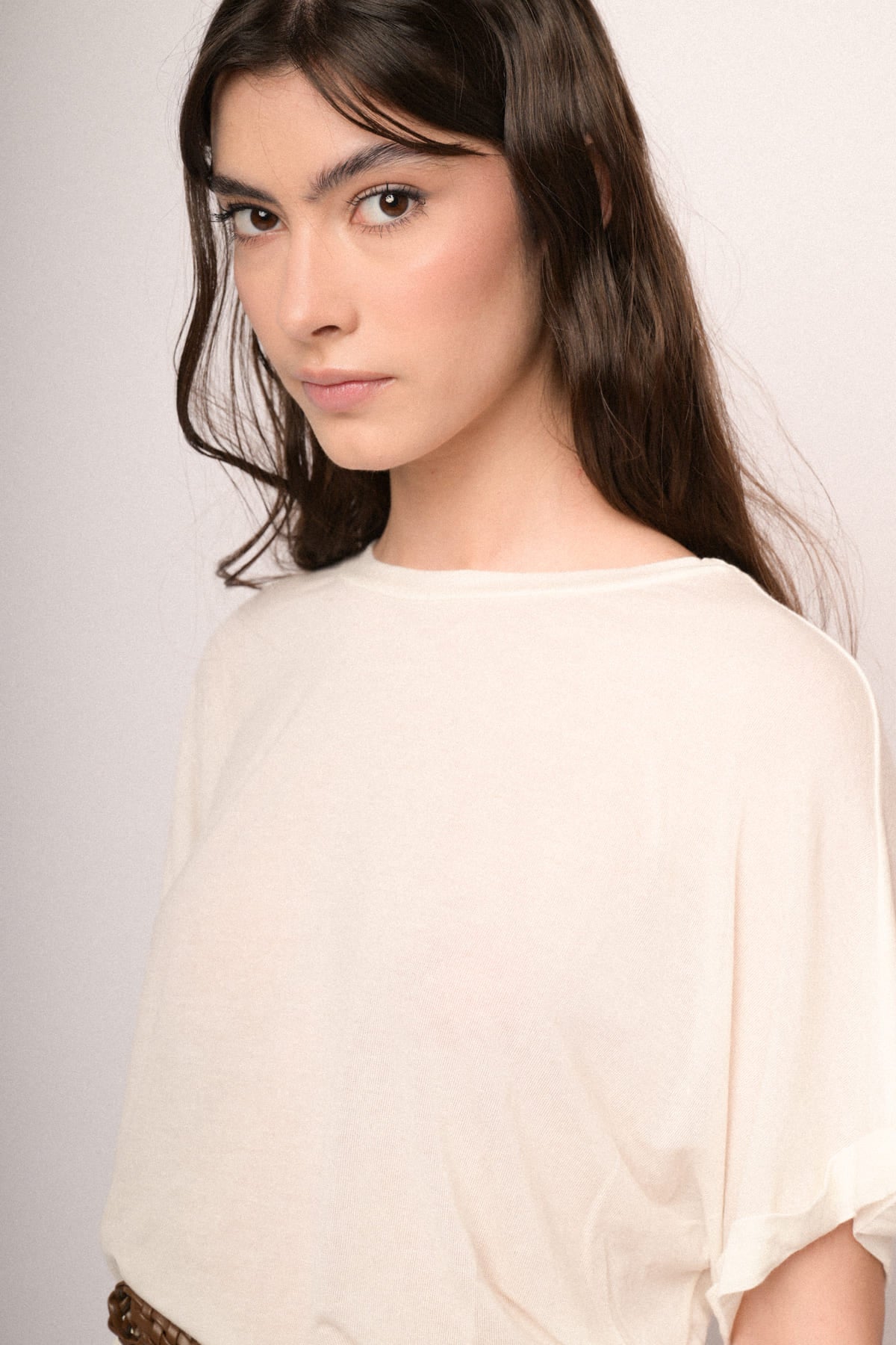 Maglia over misto lana