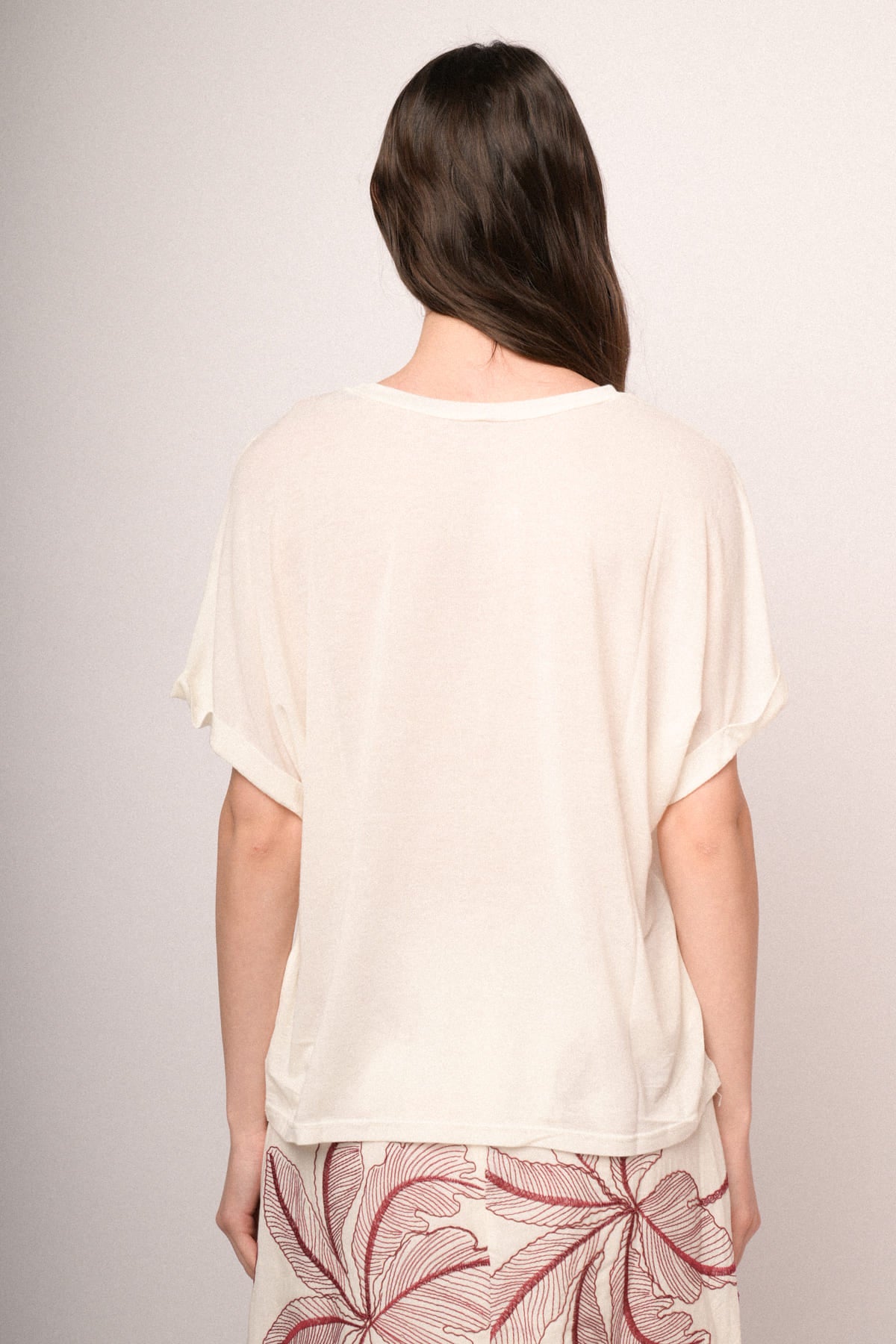 Maglia over misto lana