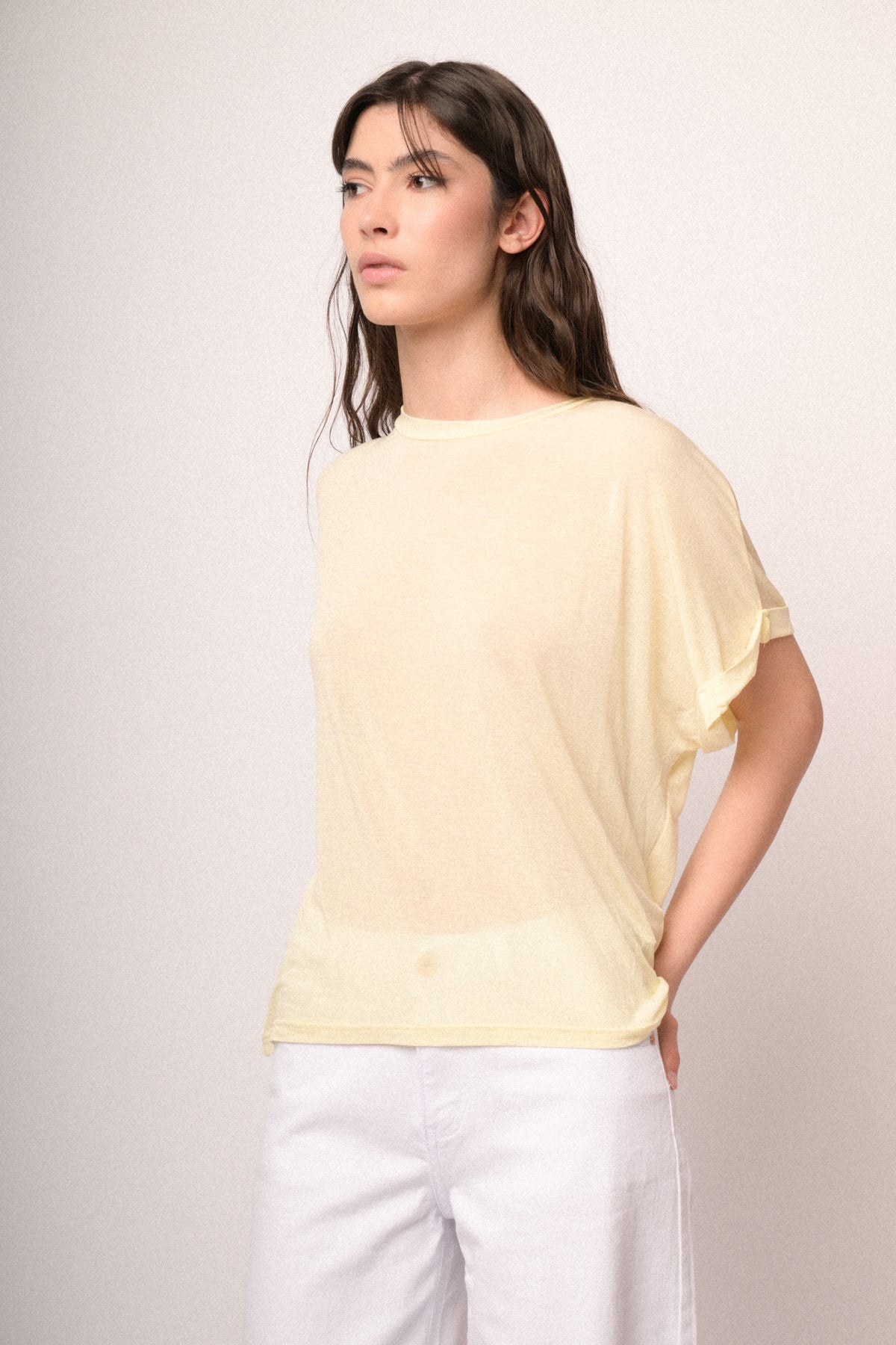 Maglia over misto lana