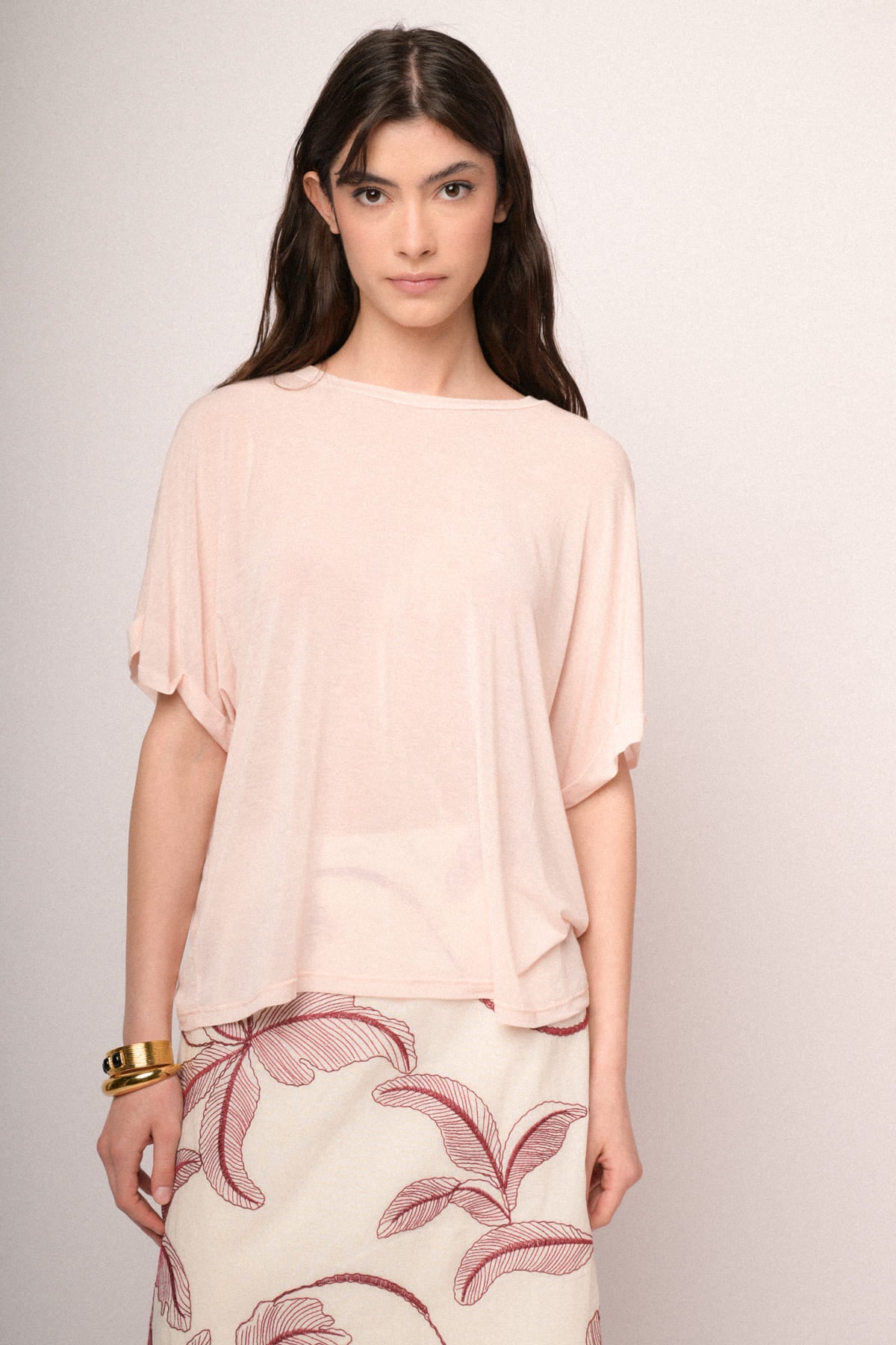 Maglia over misto lana