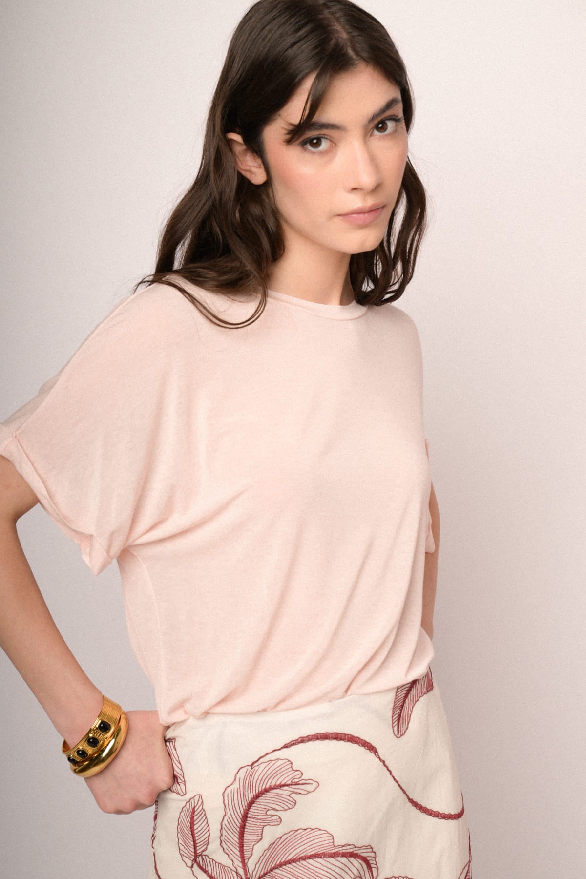 Maglia over misto lana