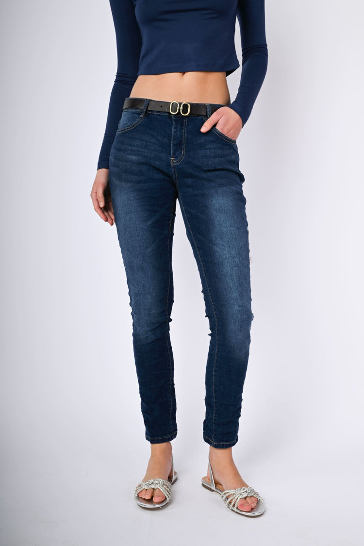 Jeans skinny con cintura