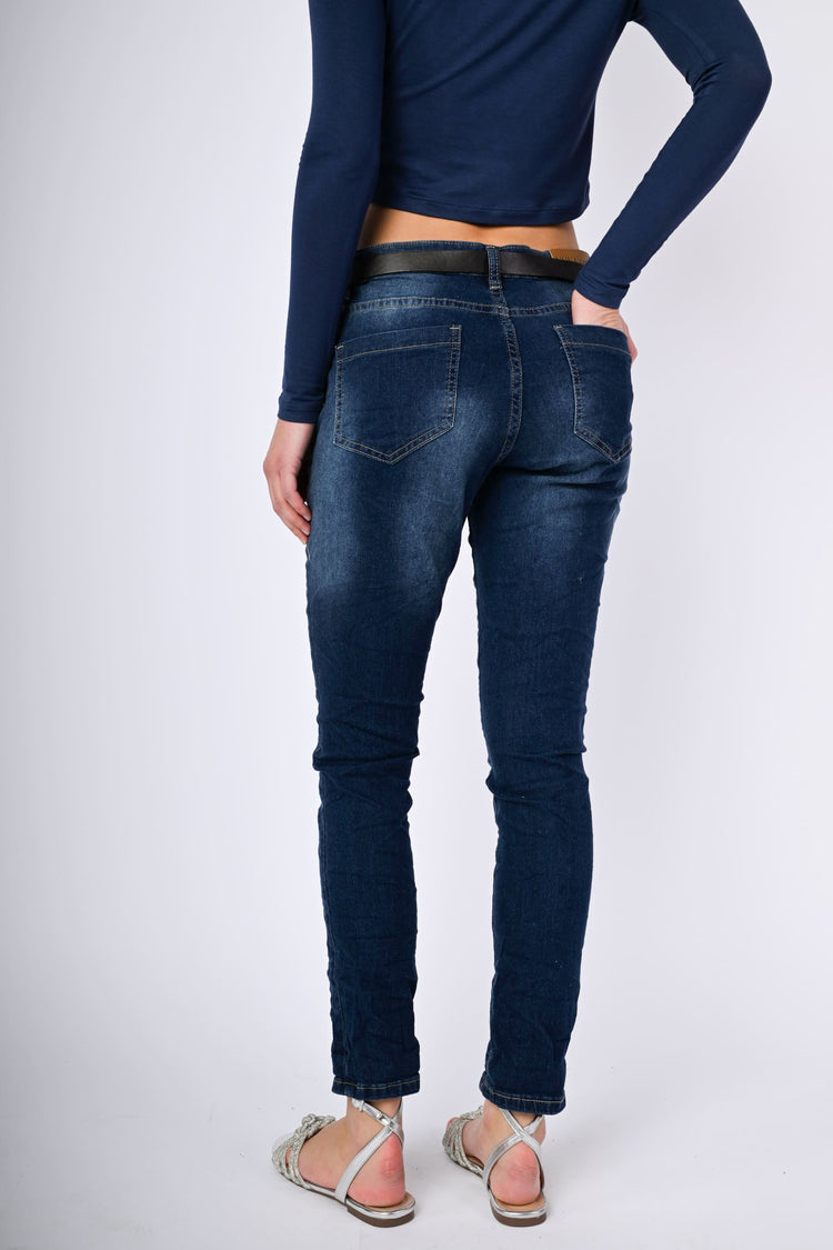 Jeans skinny con cintura