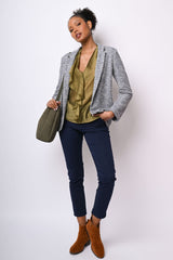 Pantaloni chino con rouches