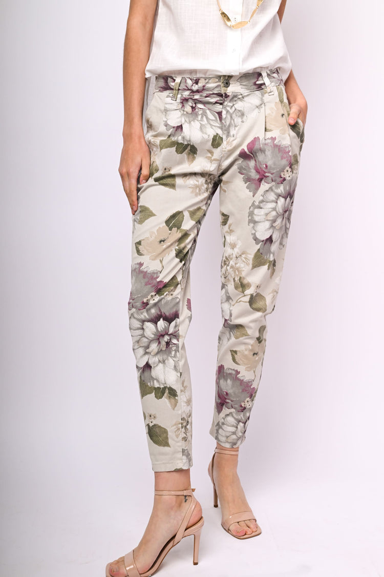 Pantaloni a stampa floreale