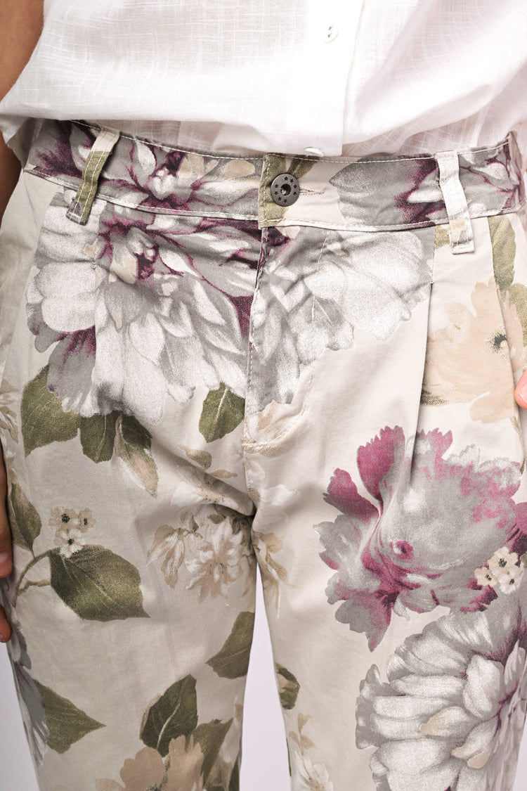 Pantaloni a stampa floreale