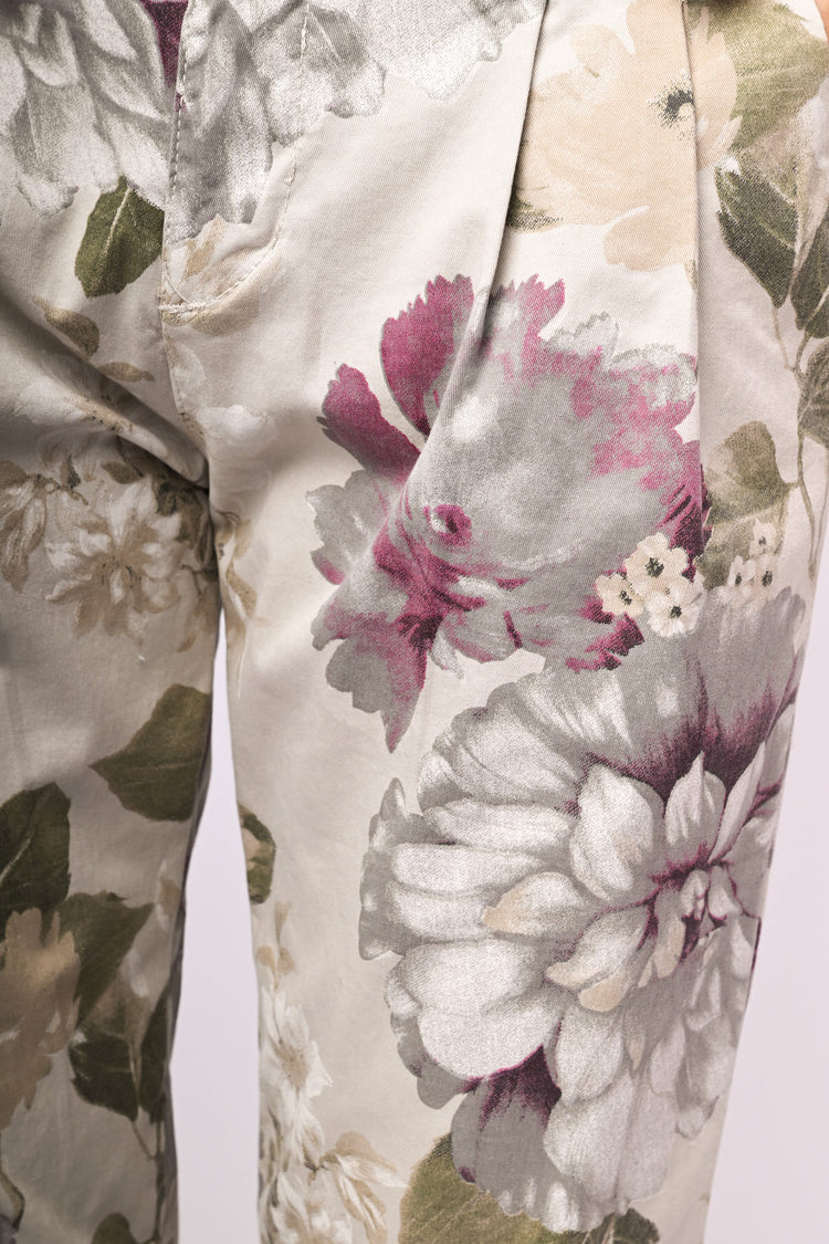 Pantaloni a stampa floreale
