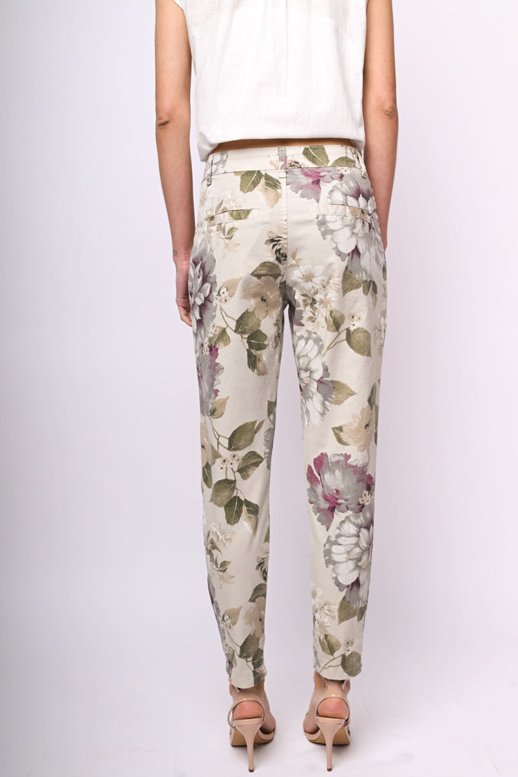 Pantaloni a stampa floreale