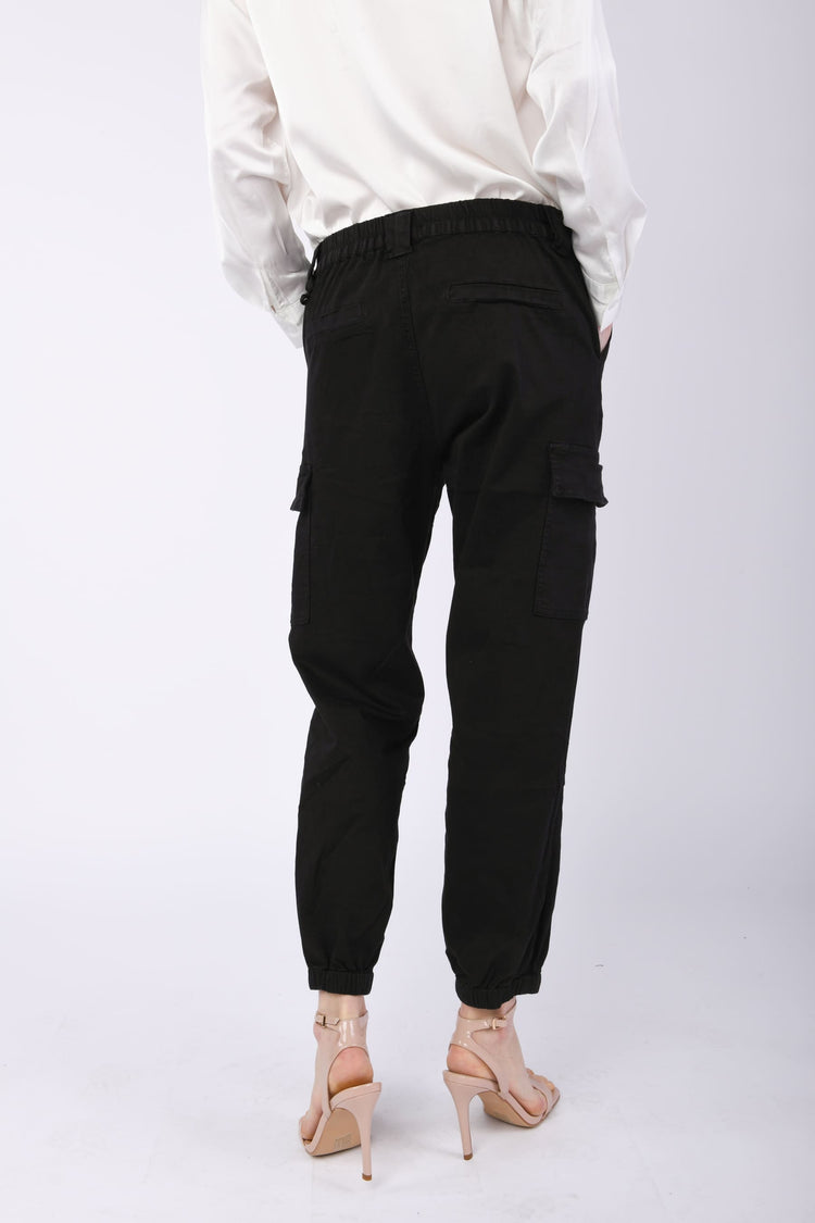 Pantaloni cargo in cotone stretch