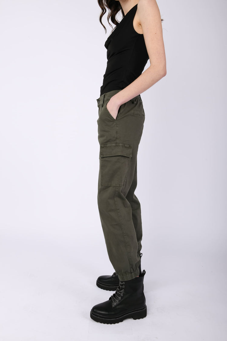 Pantaloni cargo in cotone stretch