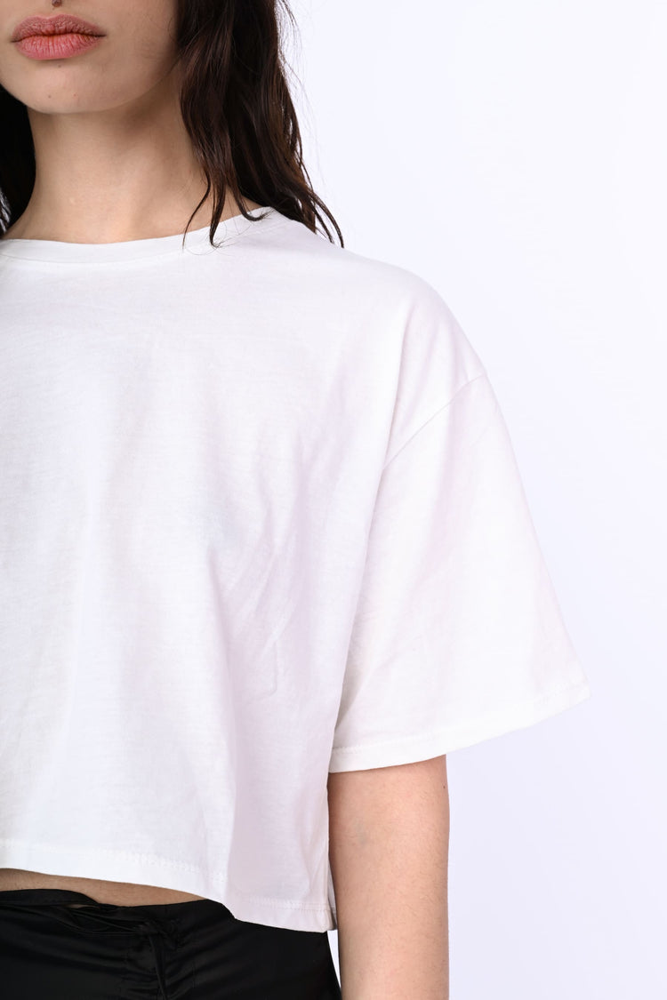 T-shirt crop in cotone