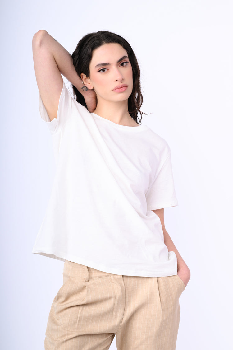 T-shirt in cotone stretch