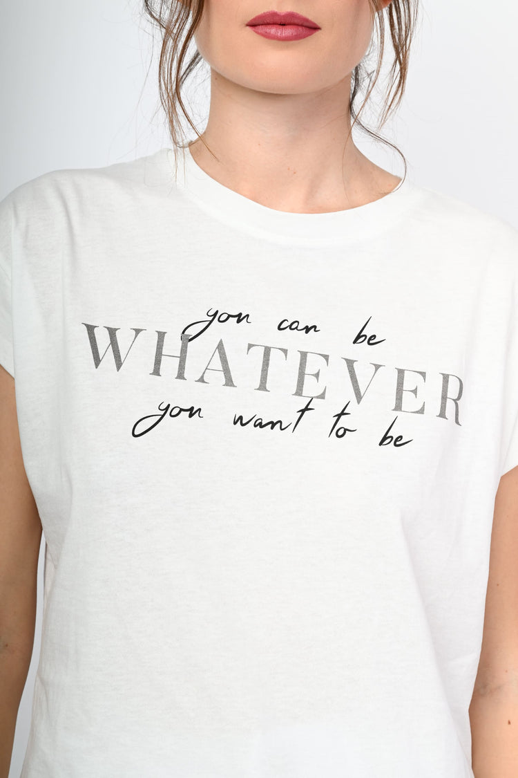 T-shirt Whatever in cotone