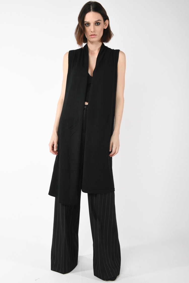 Gilet lungo misto viscosa