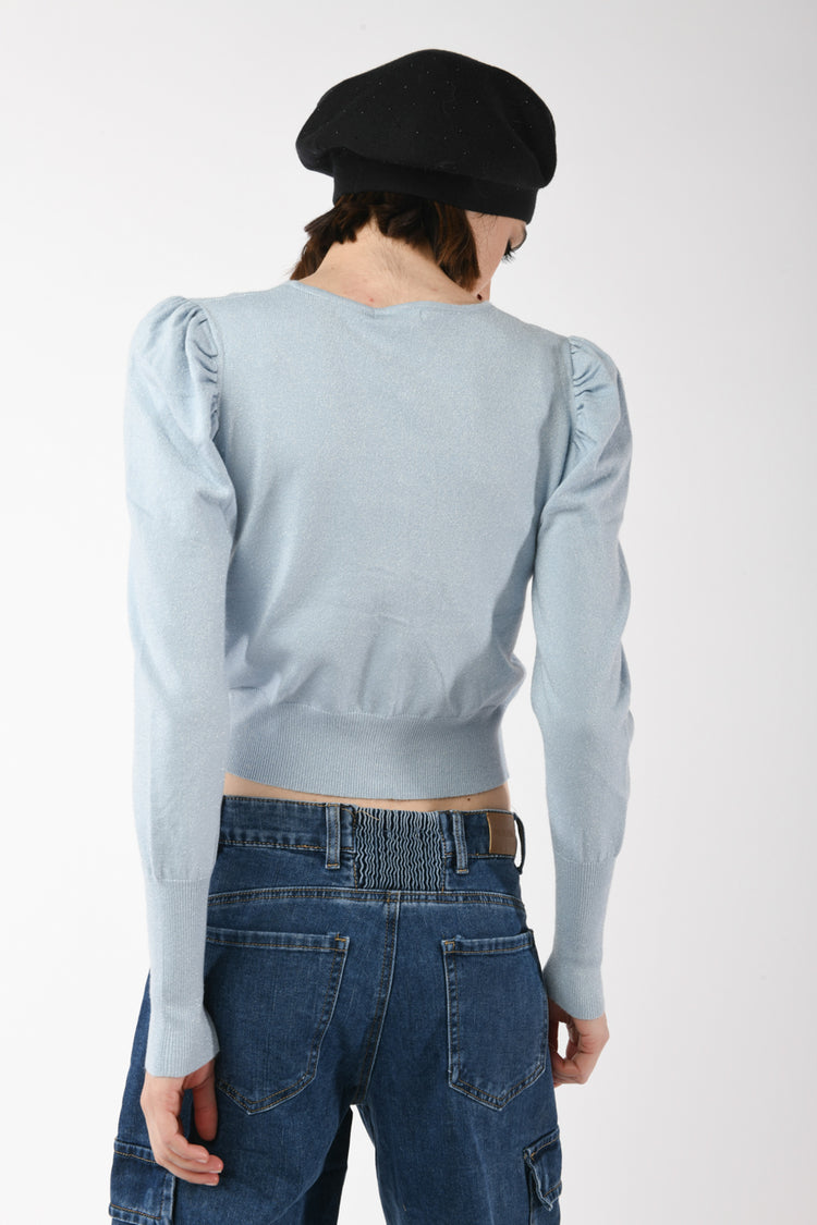 Cardigan in maglia lurex