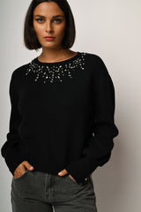 Pull con decorazione strass