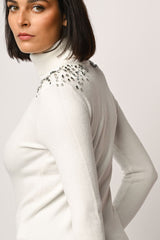 Dolcevita con decorazione strass