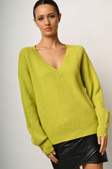 Pull oversize con scollo a V