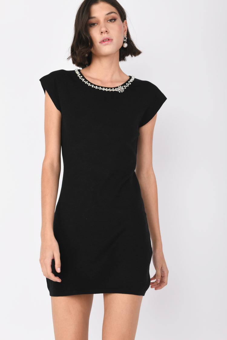 Mini abito con decorazione gioiello