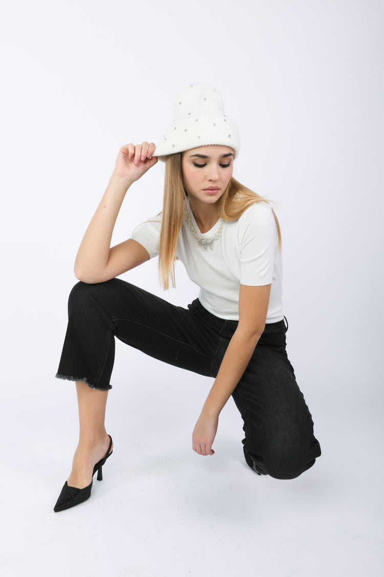 Pull con decorazione gioiello