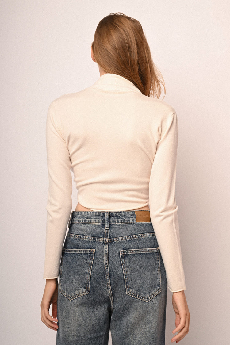 Cardigan crop con nodo
