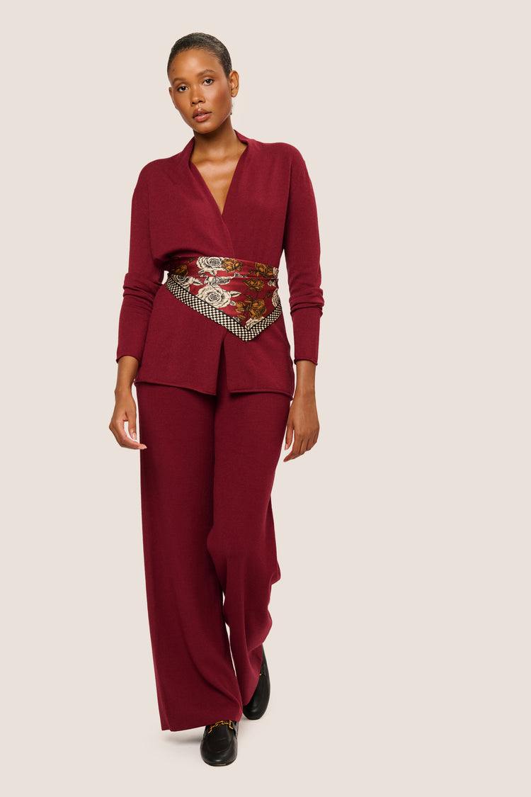 Pantaloni palazzo in maglia