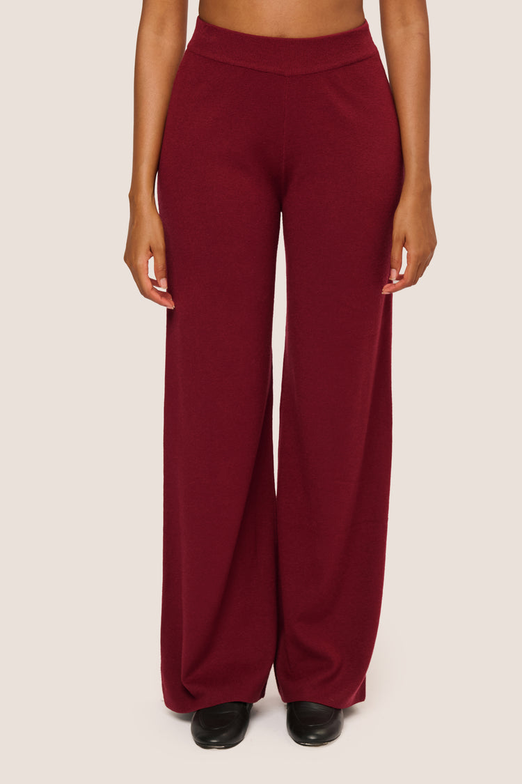 Pantaloni palazzo in maglia