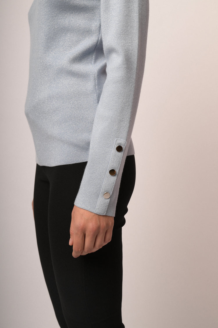 Maglia shiffer con bottoni lurex