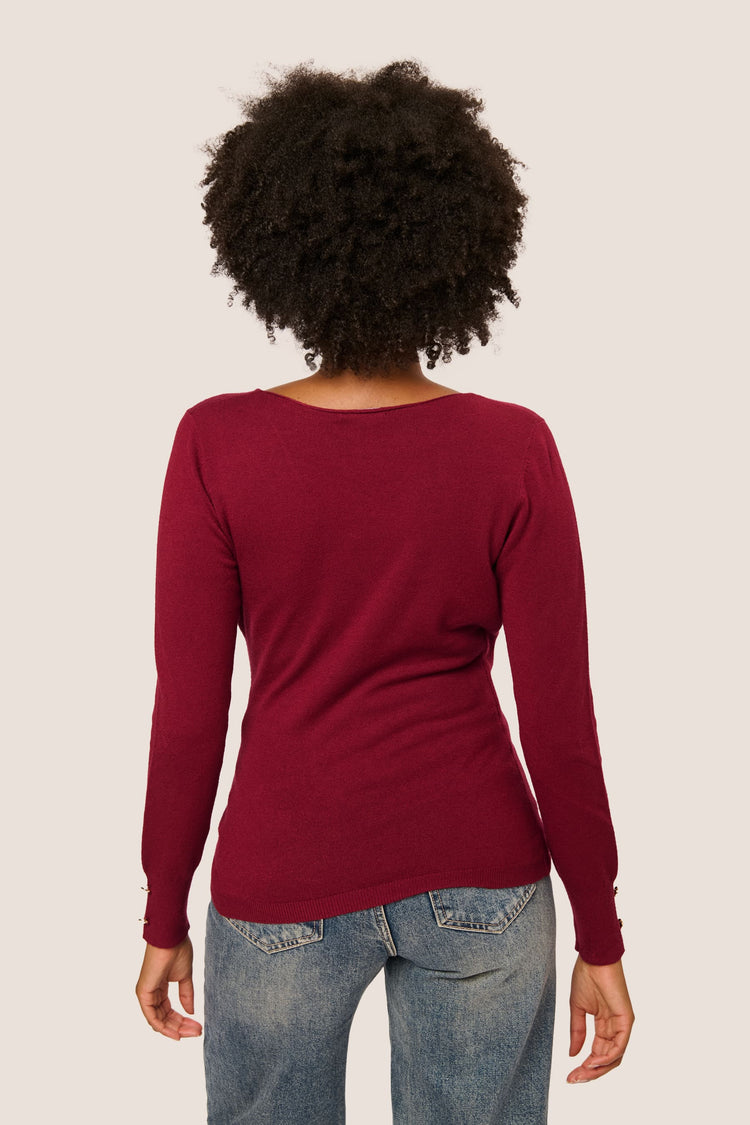 Pull incrociato con bottoni