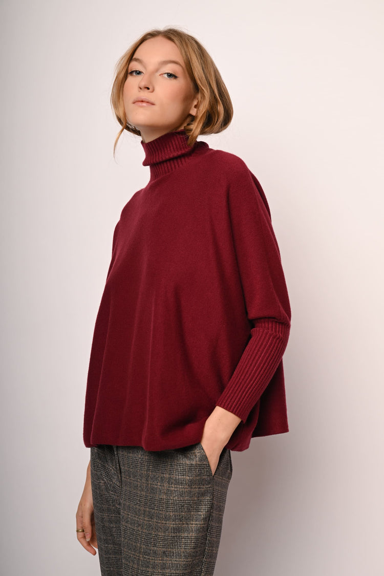 Dolcevita con maniche a pipistrello