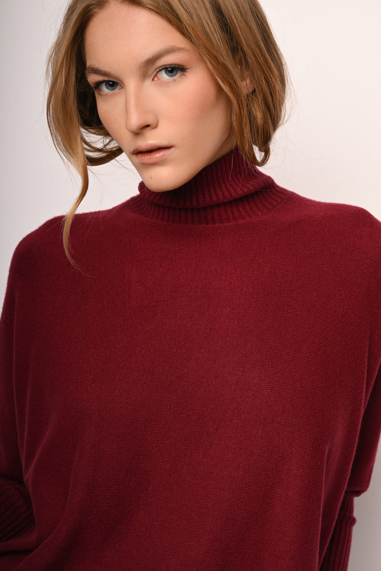 Dolcevita con maniche a pipistrello