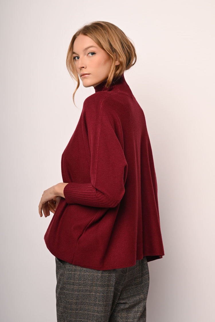 Dolcevita con maniche a pipistrello