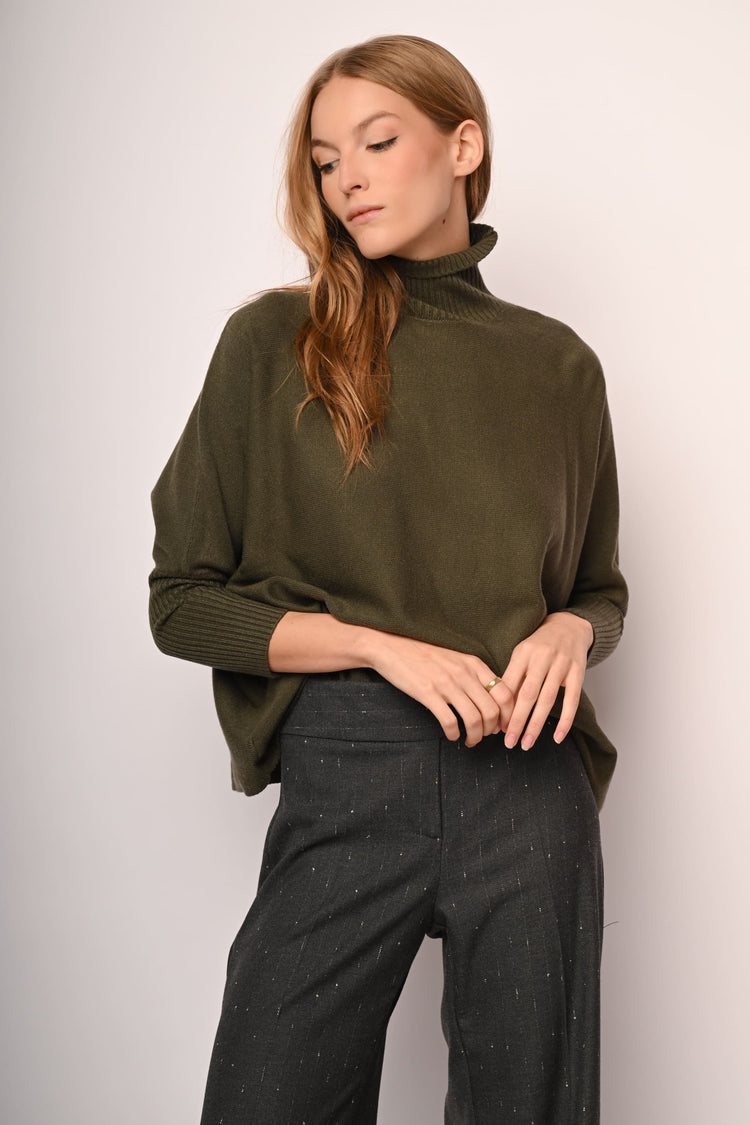 Dolcevita con maniche a pipistrello