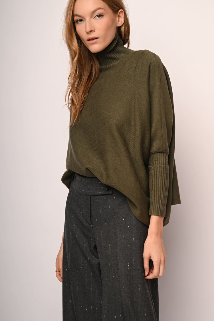 Dolcevita con maniche a pipistrello