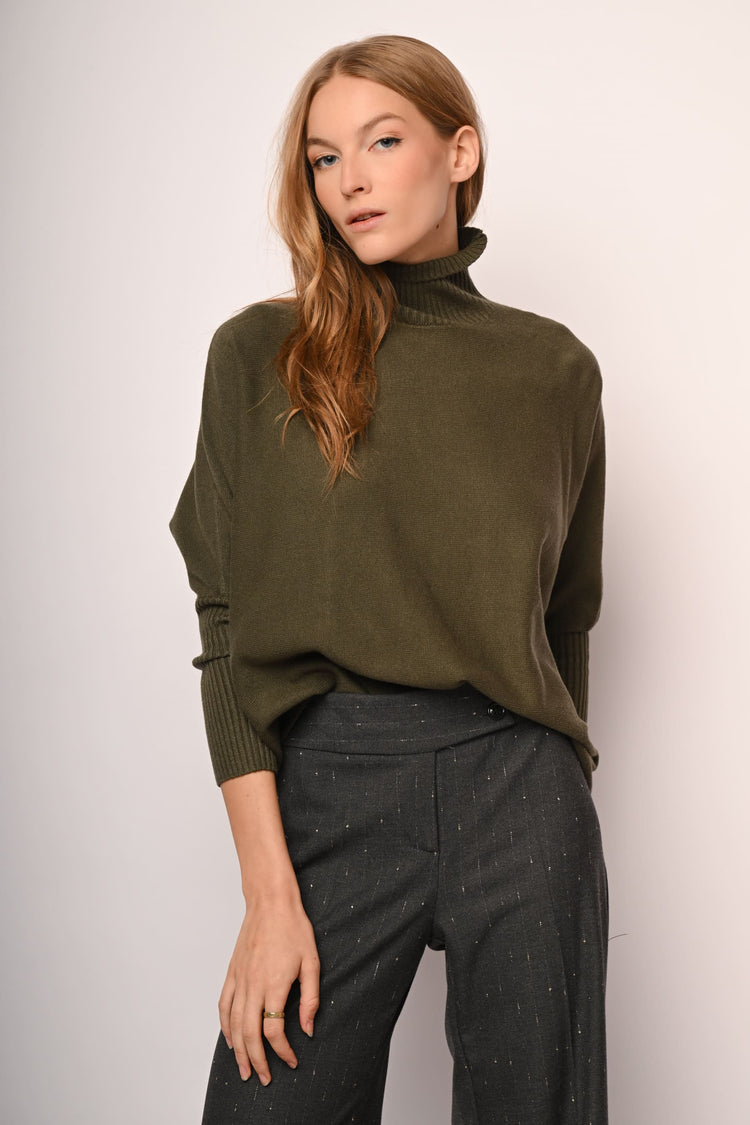 Dolcevita con maniche a pipistrello