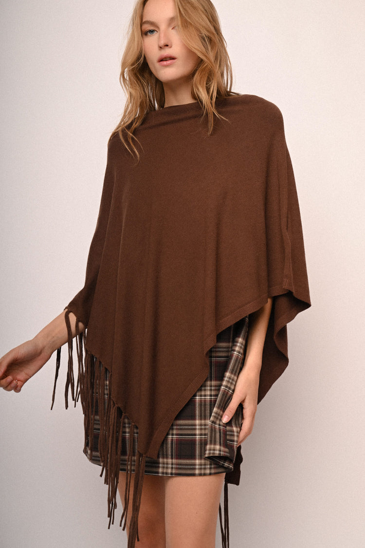 Poncho con frange