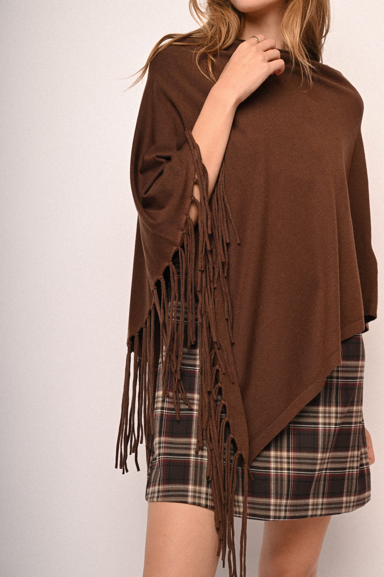 Poncho con frange