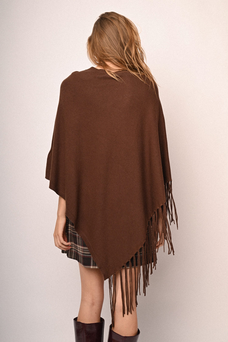 Poncho con frange