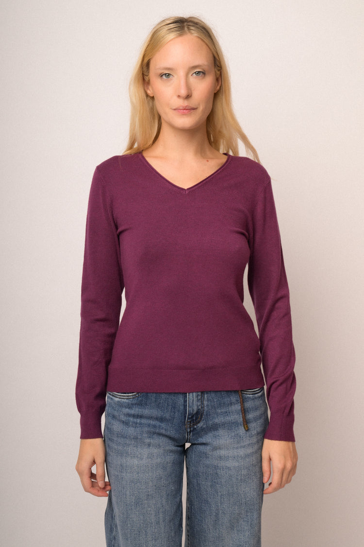 Maglia scollo V basic