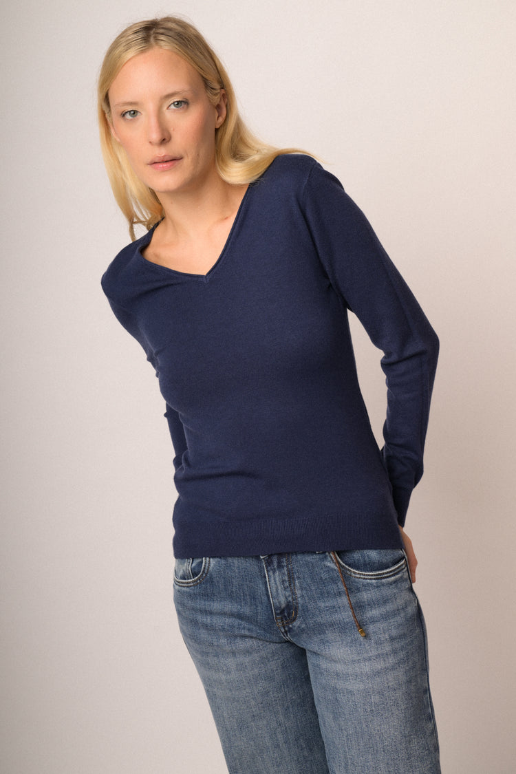 Maglia scollo V basic