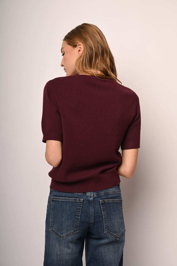 Pull a mezze maniche con pizzo