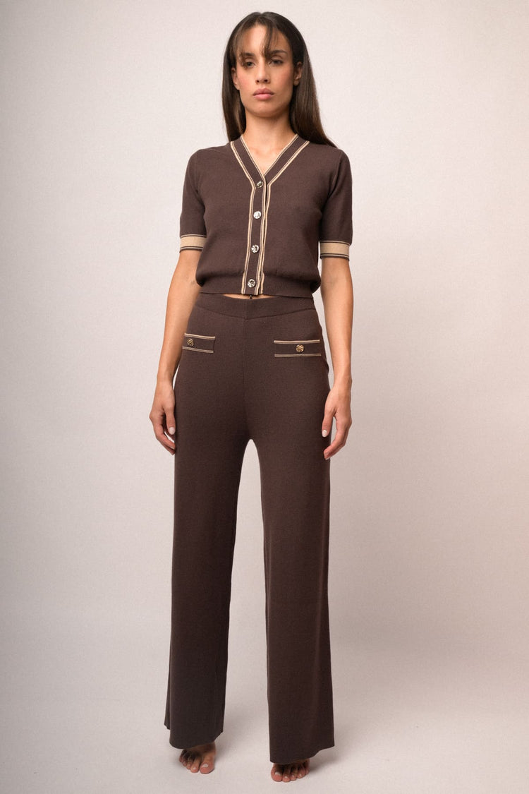 Pantaloni tasche con profili