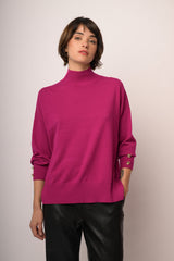 Maglia over collo alto