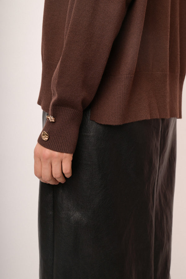 Maglia over collo alto