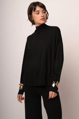 Maglia over collo alto