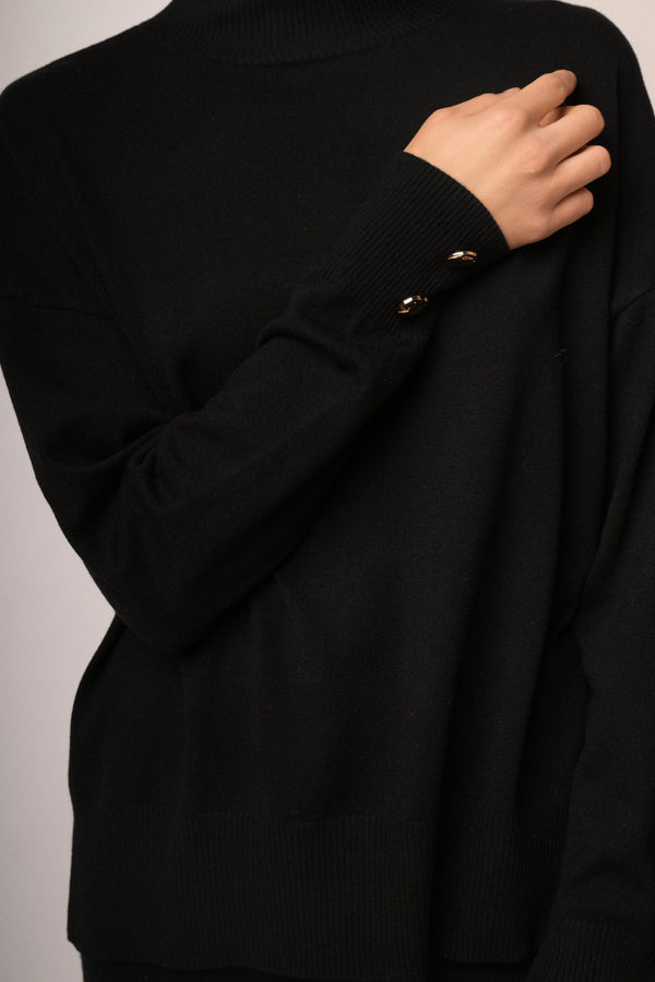 Maglia over collo alto